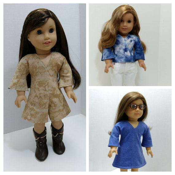 Fashion Made Easy - Shirt, Dress & Romper Pattern by "Doll Originals"