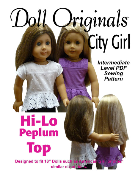 Doll Originals City Girl Hi-Lo Peplum Top Pattern