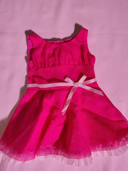 American Girl - Pink Heart Dress Complete with Necklace and Shoes