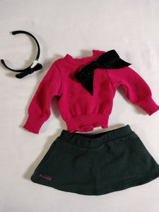 American Girl - Sparkle Bow Sweater, Skirt & Headband Holiday Outfit