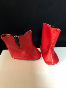 Red Vinyl Boots for 18" Doll
