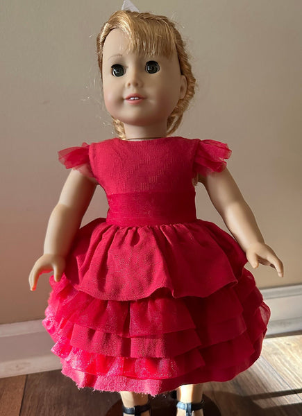 Holidays and Celebrations Ruffle Dress Pattern for 18" dolls