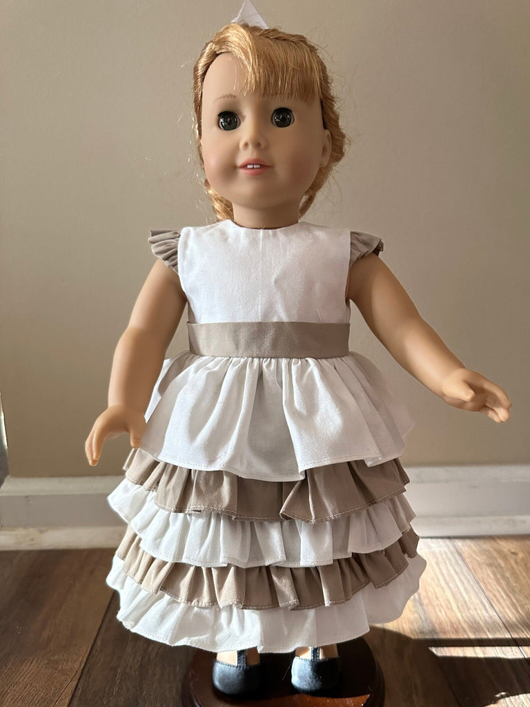 Holidays and Celebrations Ruffle Dress Pattern for 18" dolls dolloriginals Holidays and Celebrations Ruffle Dress Pattern for 18" dolls dolloriginals